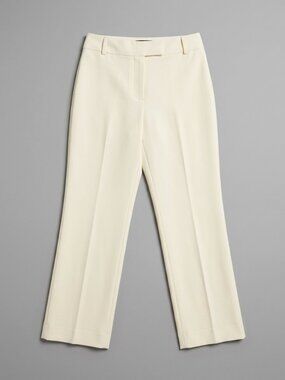 Rafaella Studio Cream White Wide Leg Stretch Dress Pants Trousers Size 16 Profe